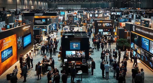 海外企業が出展する国際展示会でバイリンガル司会が求められる場面