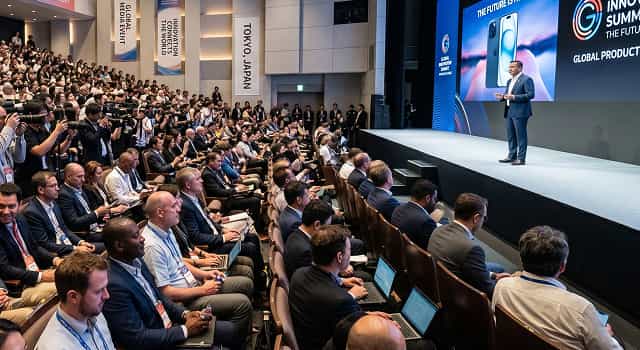 外国人来場者が多い発表会・プレスイベントでバイリンガル司会が求められる場面
