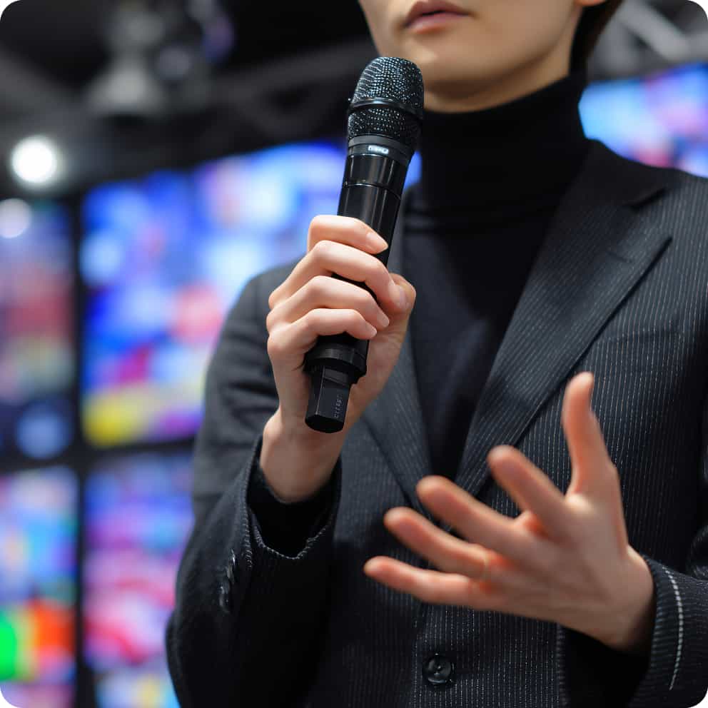 ブースMC・展示会ナレーター経験がある司会者をキャスティング