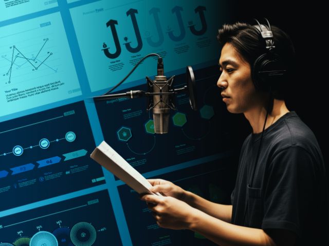 社内研修用PPTへのナレーション挿入（eラーニング化）