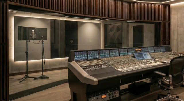 コンソール・マイクなどプロ仕様の機材を完備