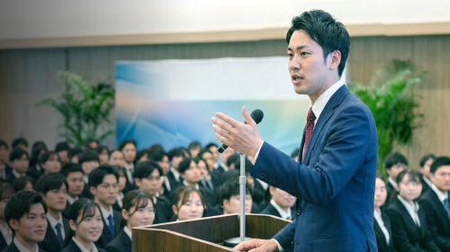 入社式・式典の司会派遣サービス