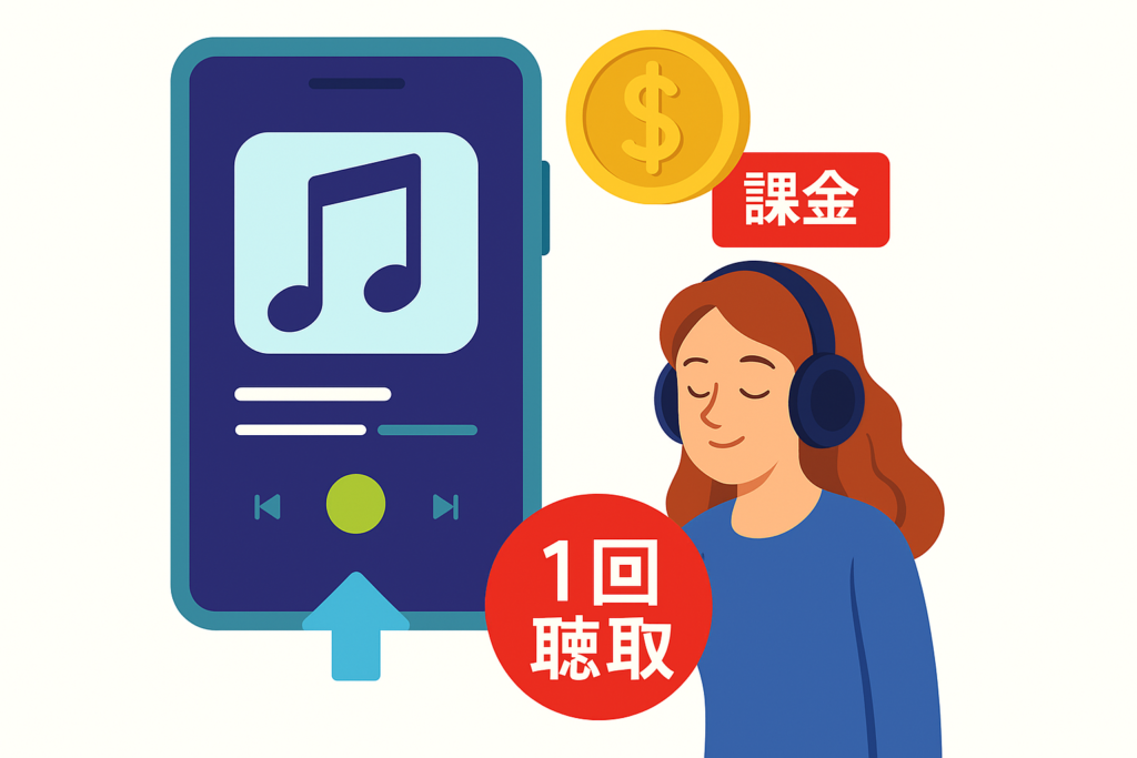 聴取されたタイミングで課金される