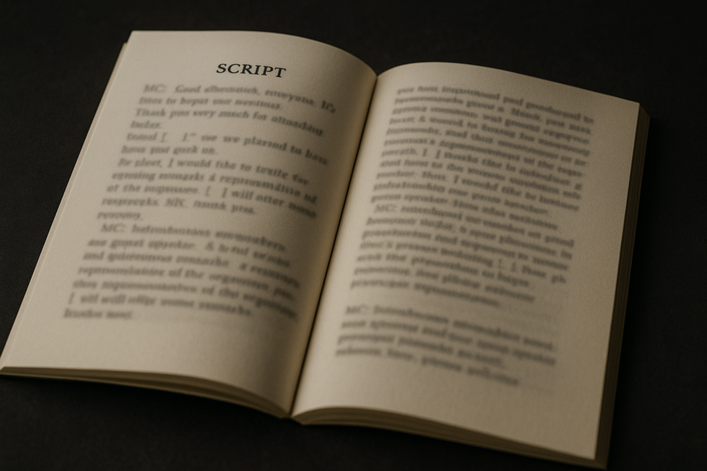 セミナー司会の台本テンプレート例文