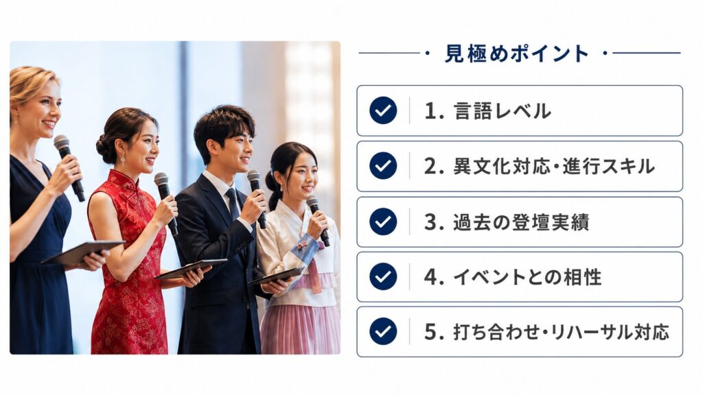 費用に見合うバイリンガルMCの見極め方